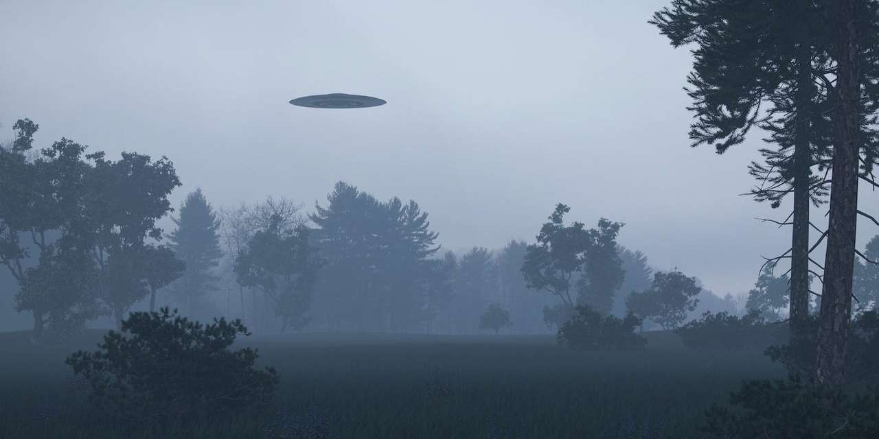 UFO v lese online puzzle