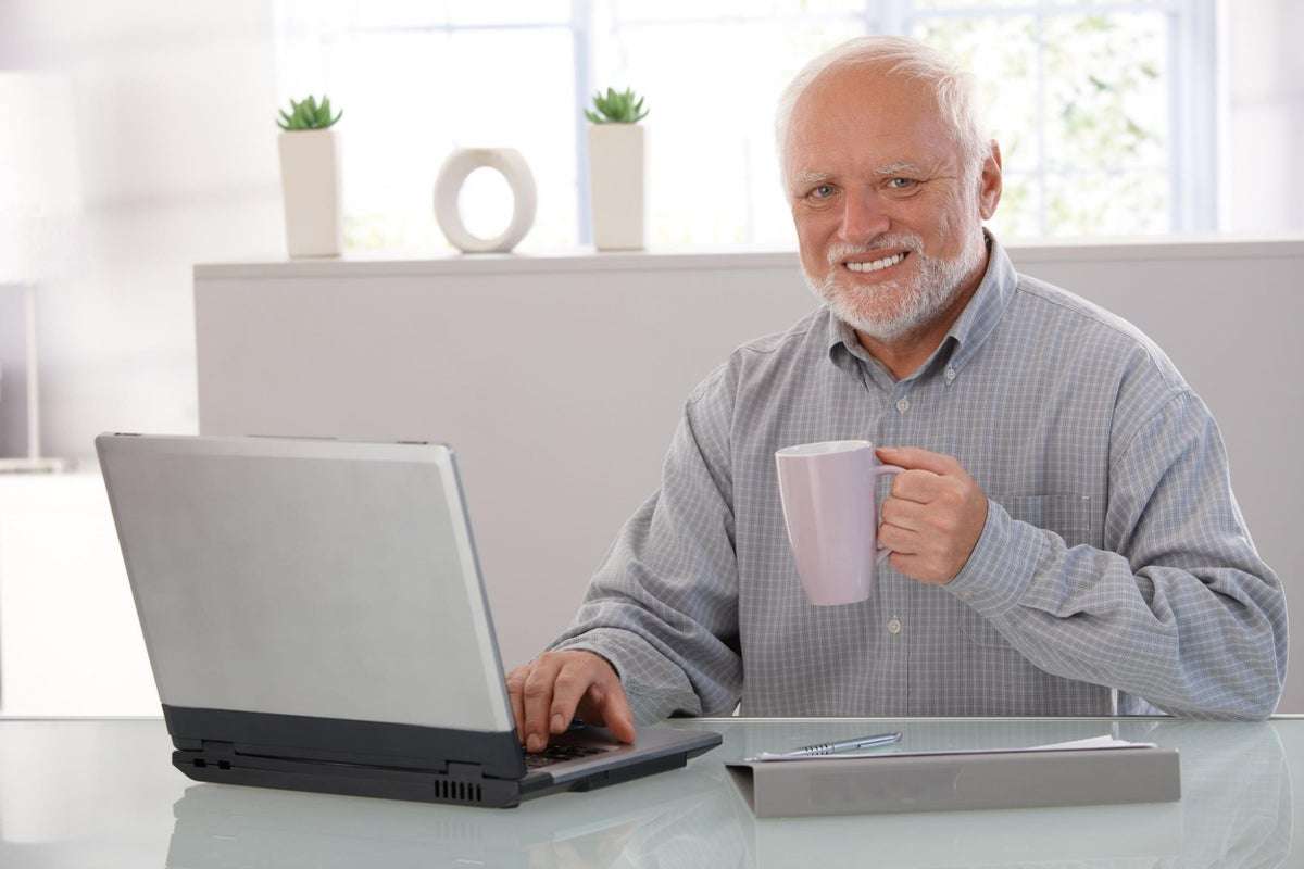 Harold tomando café online puzzel