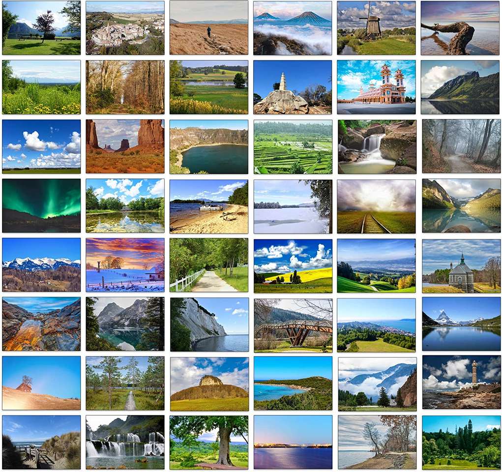 Landscapes puzzle online from photo