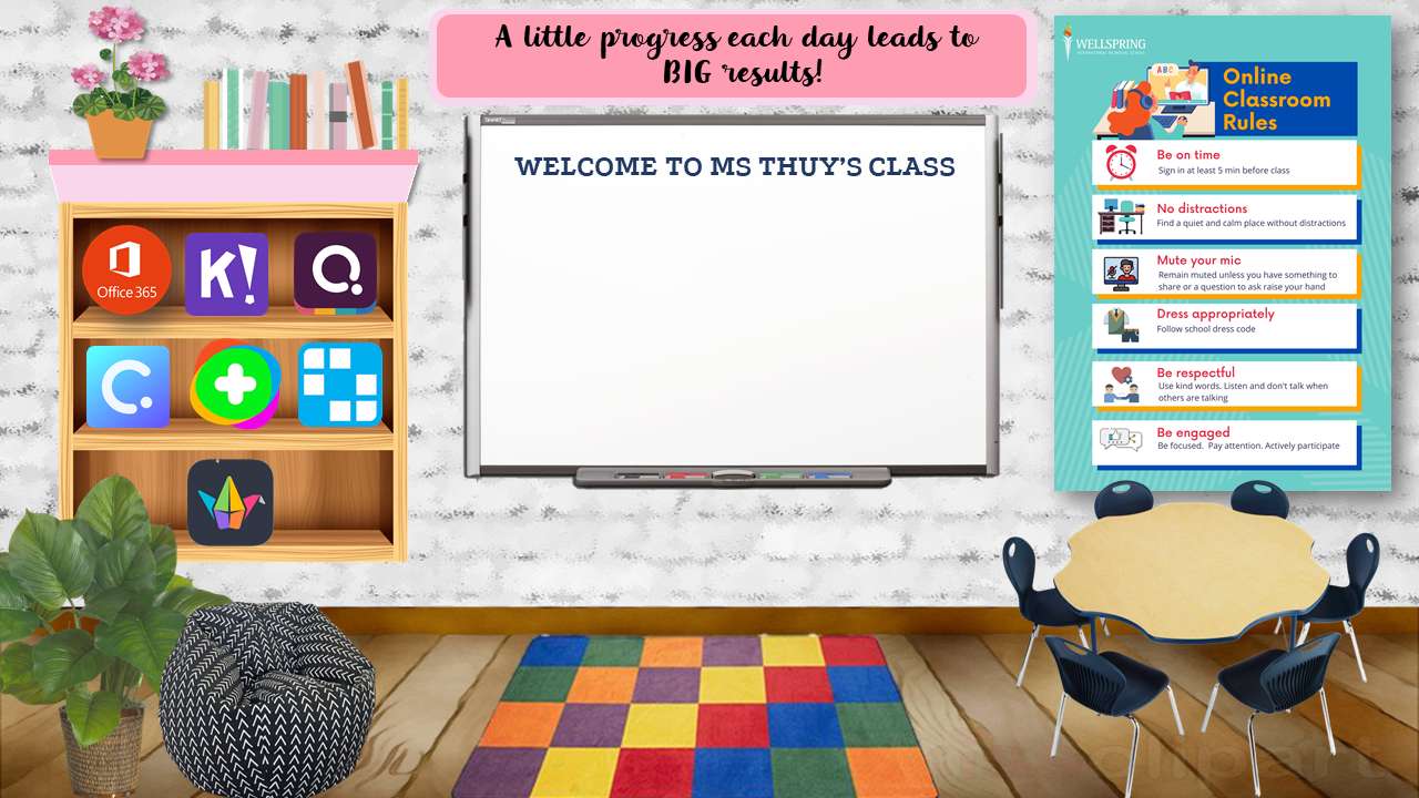Classroom background puzzle online from photo