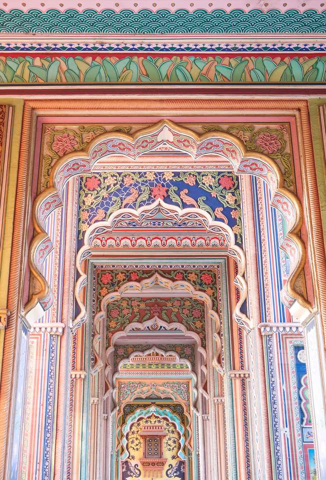 The Patrika Gate, the ninth gate of Jaipur puzzle online from photo