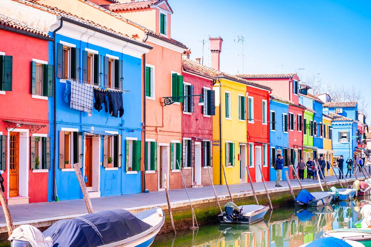 casa di pescatori a Burano, Venezia, Italia puzzle online