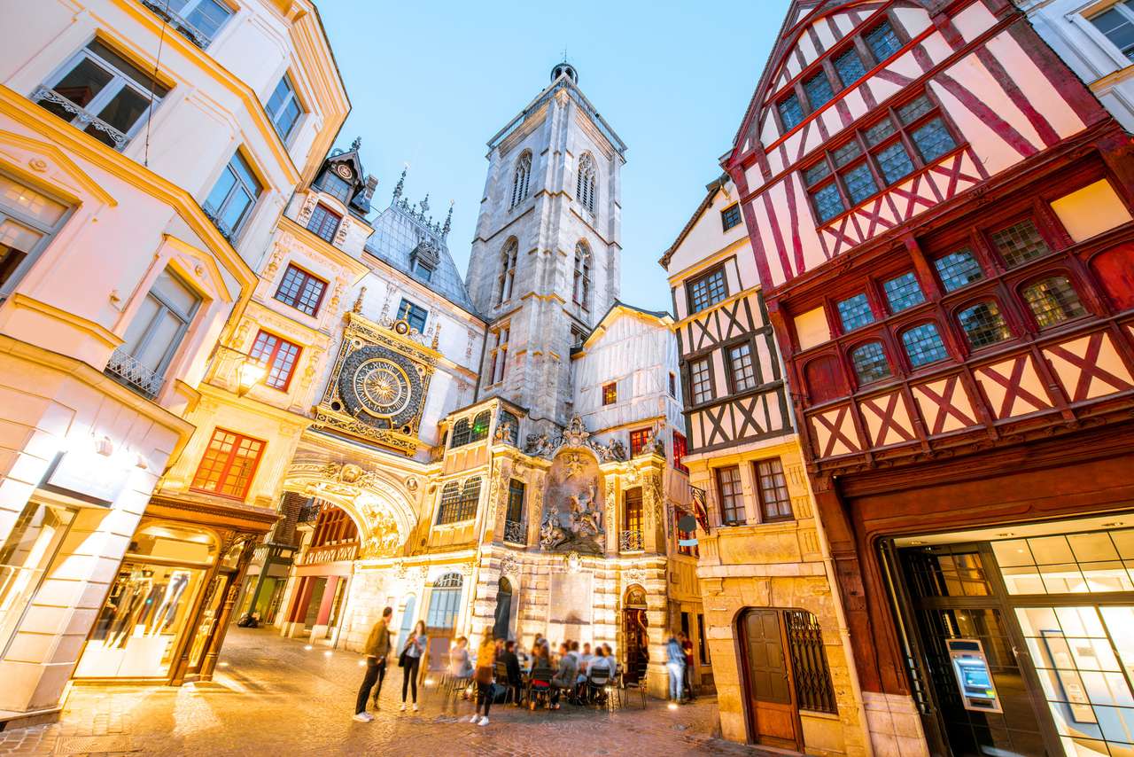 óváros Rouen város Franciaországban puzzle online fotóról