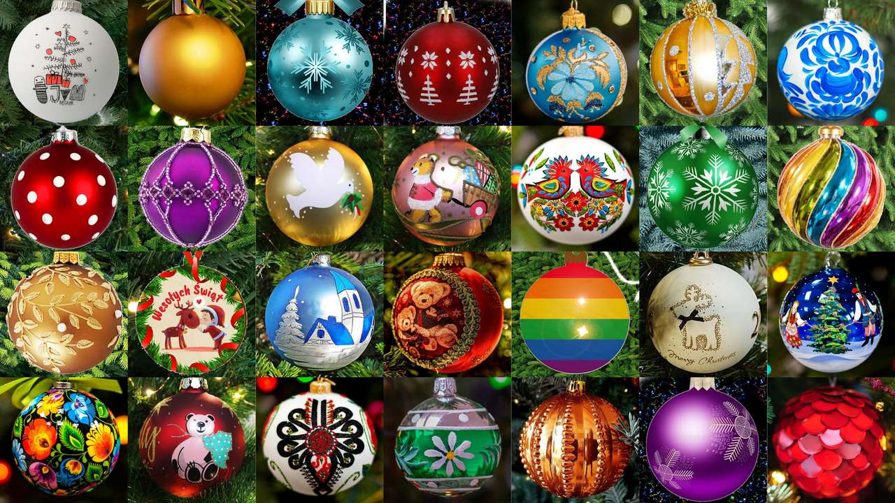 Kerstboom bubbels puzzel online van foto