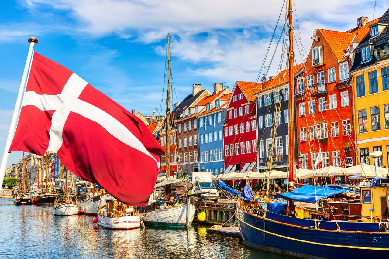 Център на Копенхаген, Дания онлайн пъзел