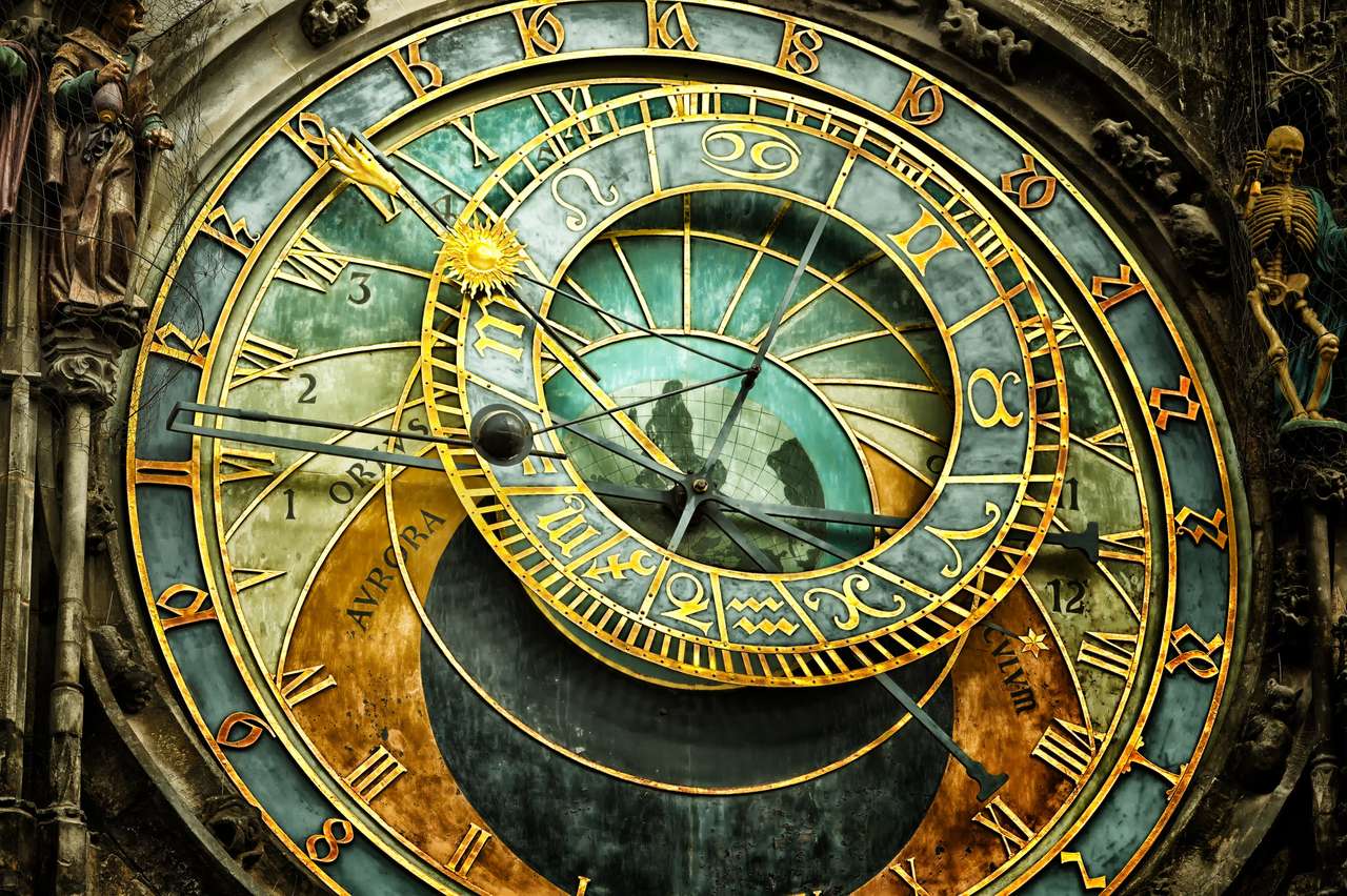 astronomical clock in the Old Town in Prague puzzle online from photo