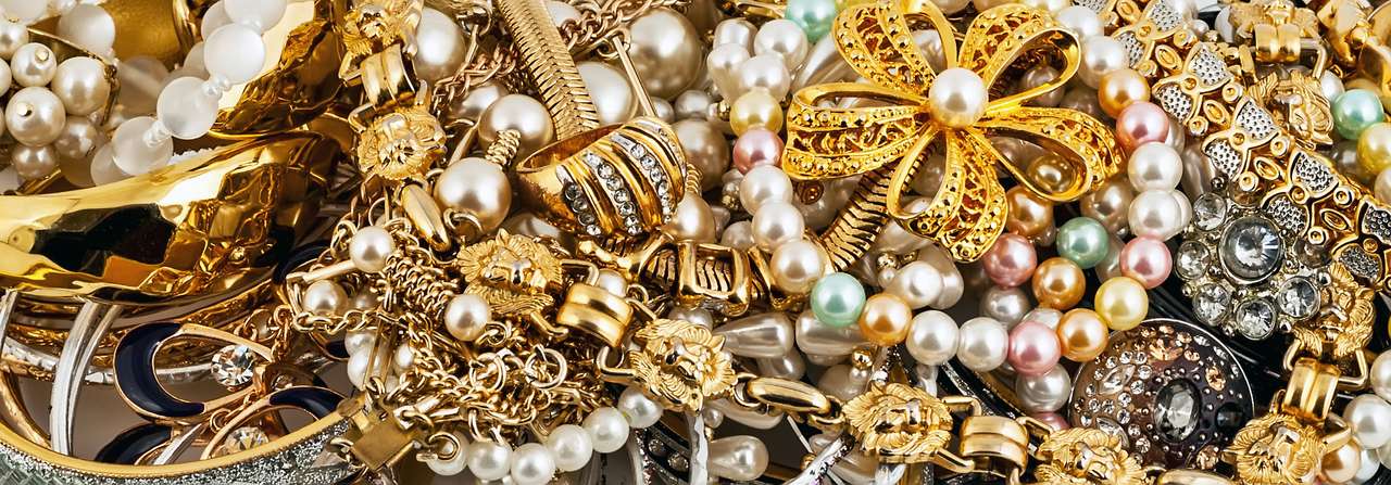gyllene diamant armband pärla guld smycken Pussel online