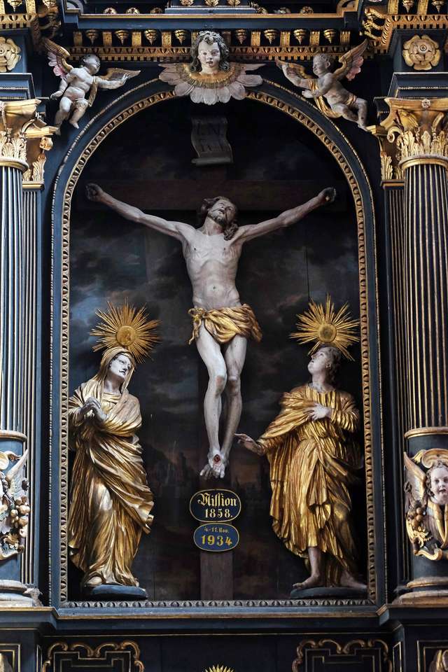 Santa Croce nell'abbazia cistercense di Bronnbach puzzle online da foto