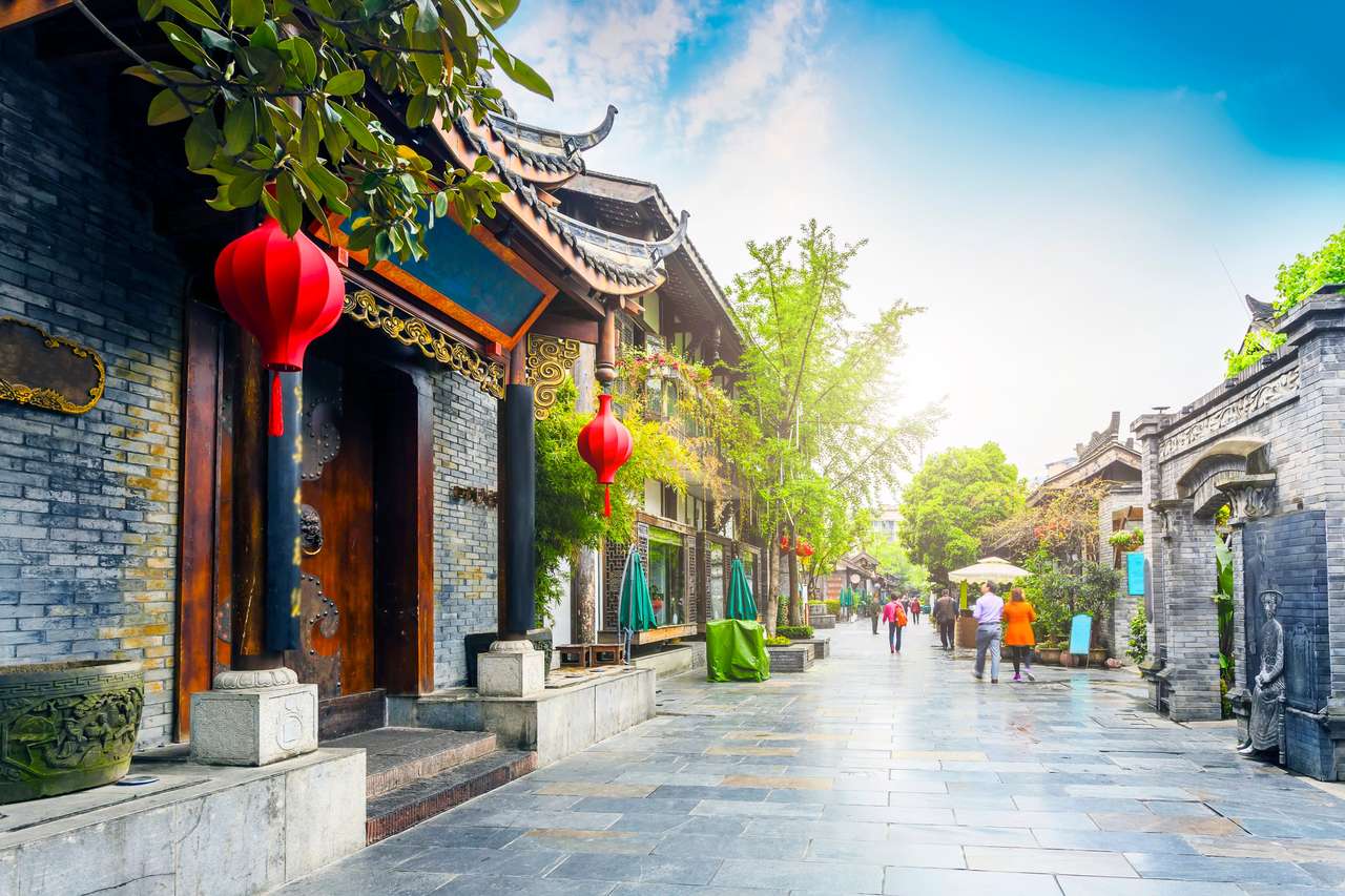 Chengdu Kuan Alley och Zhai Alley Pussel online