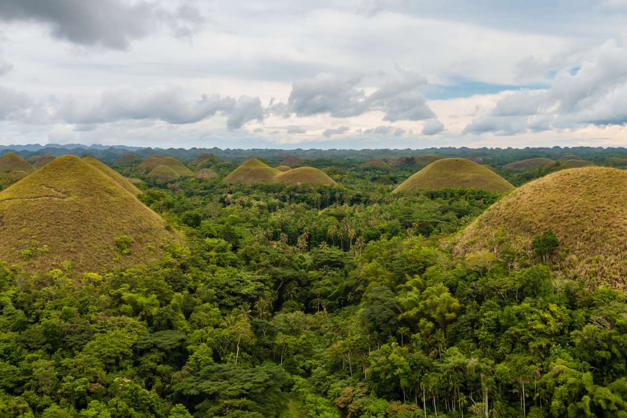 "Chocolate Hills" de Bohol nas Filipinas puzzle online a partir de fotografia
