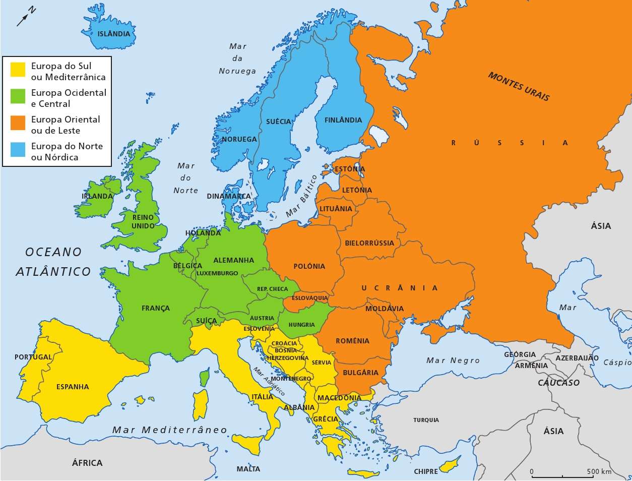 Politická mapa Evropy online puzzle
