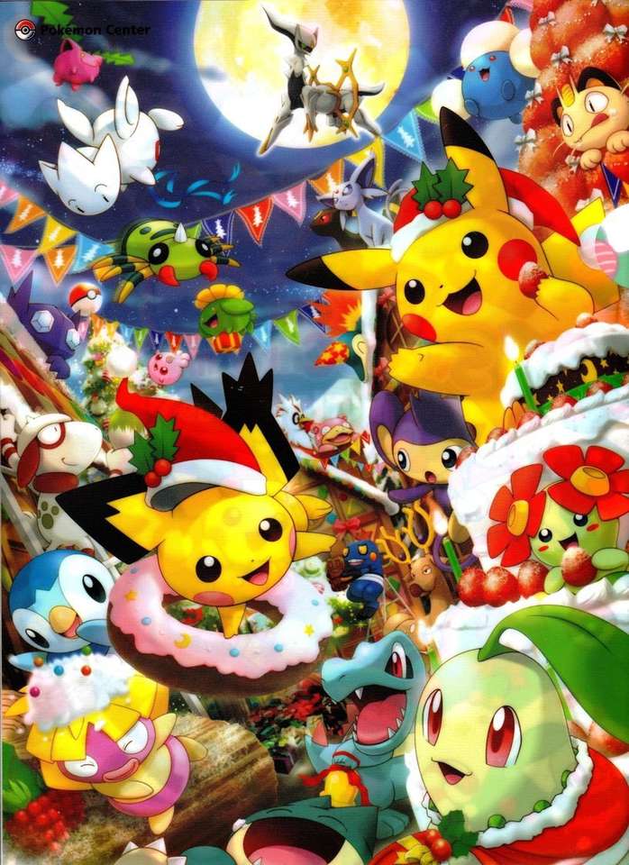 pokemon de Crăciun puzzle online din fotografie
