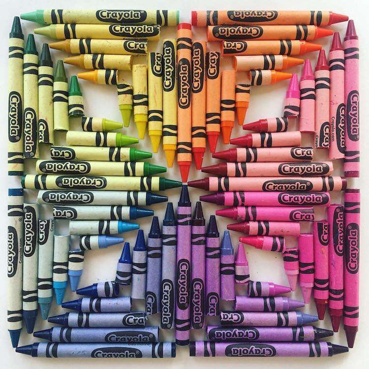 Coloured Crayons puzzle online from photo