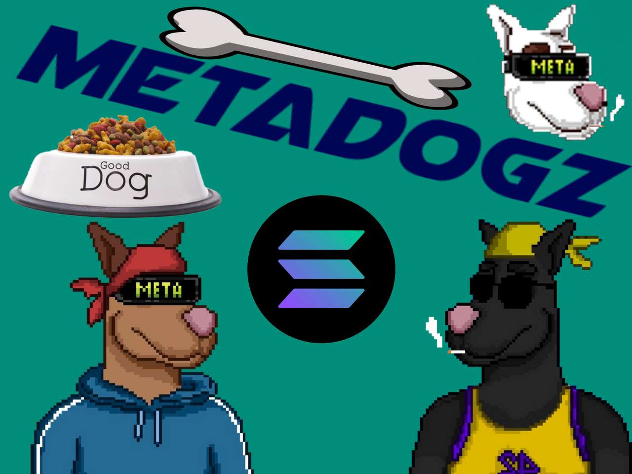 Коллекция MetaDogz NFT пазл онлайн из фото