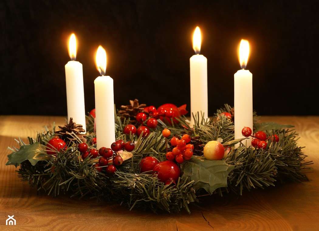 The Advent wreath puzzle online from photo
