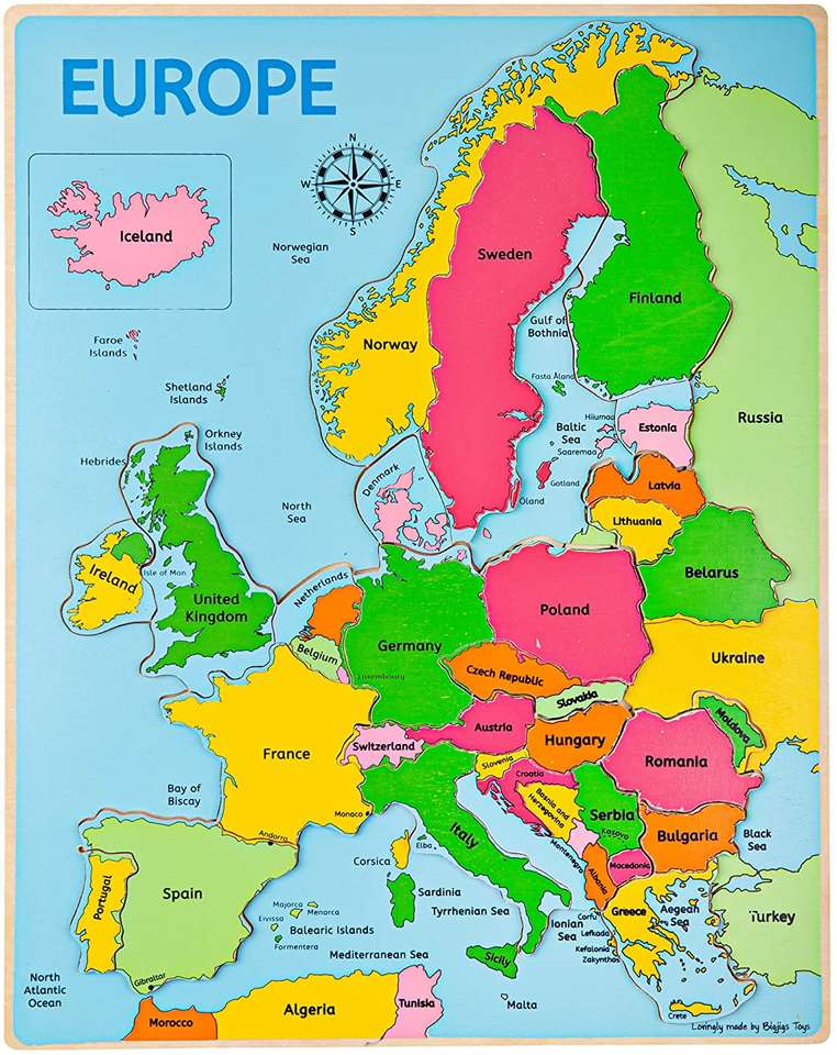 Puzzle Europe puzzle online from photo