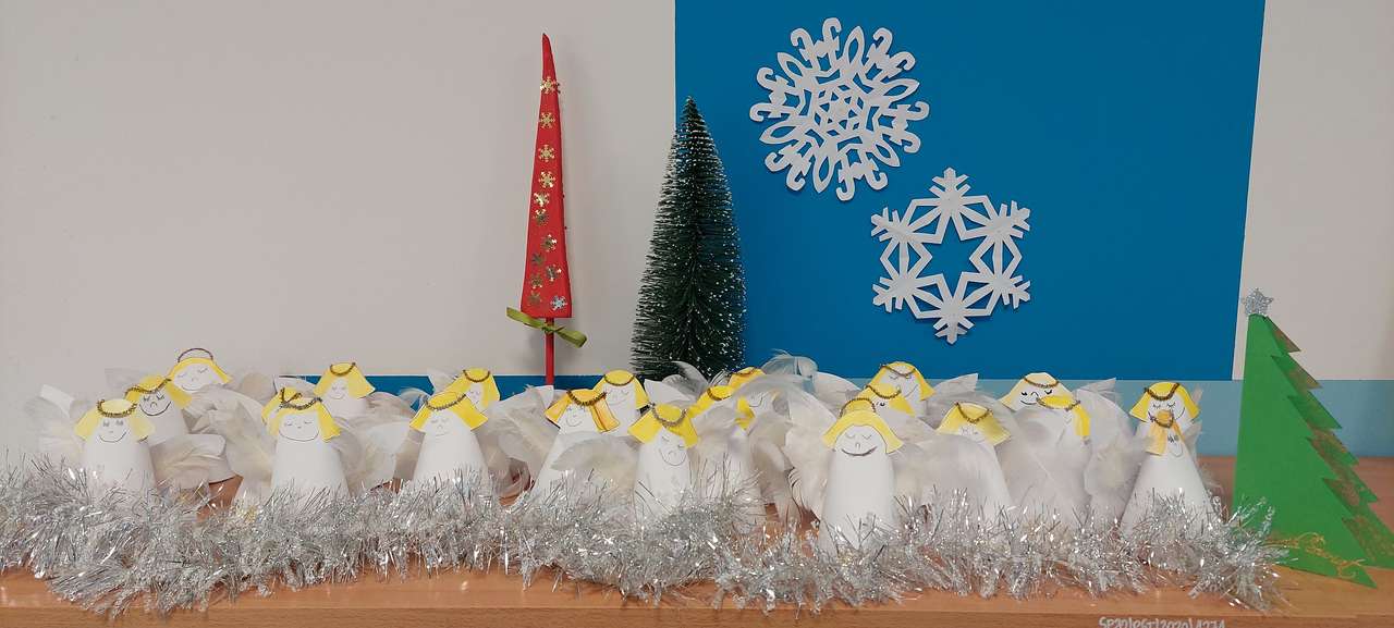 Karácsonyi angyalok puzzle online fotóról