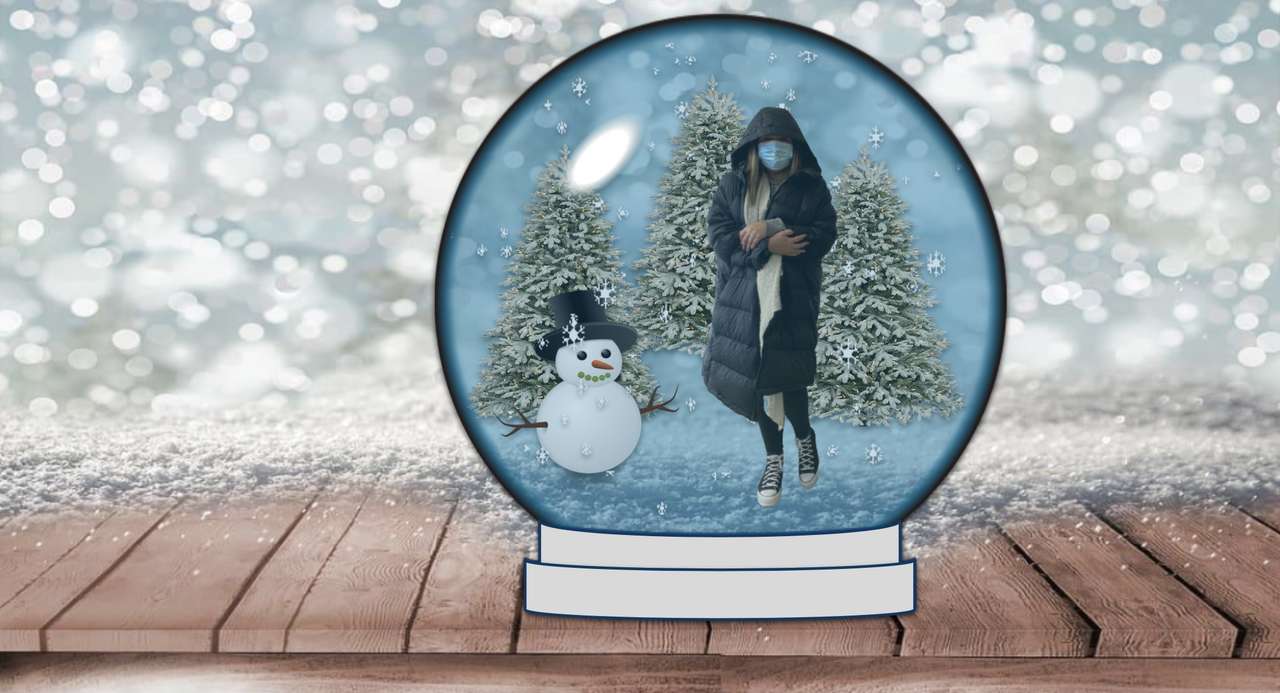 Mme O dans une boule à neige puzzle en ligne à partir d'une photo