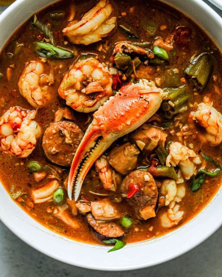 delicious gumbo puzzle online from photo