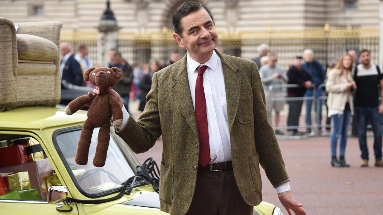mr bean and teddy puzzle online from photo