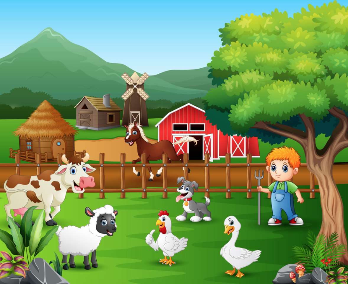 Bauernhoftiere Puzzle Online-Puzzle