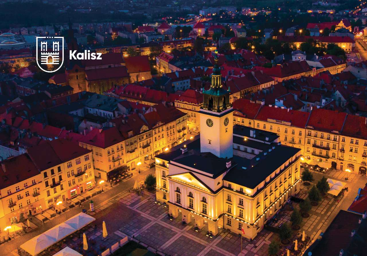Kalisz bei Nacht Online-Puzzle vom Foto