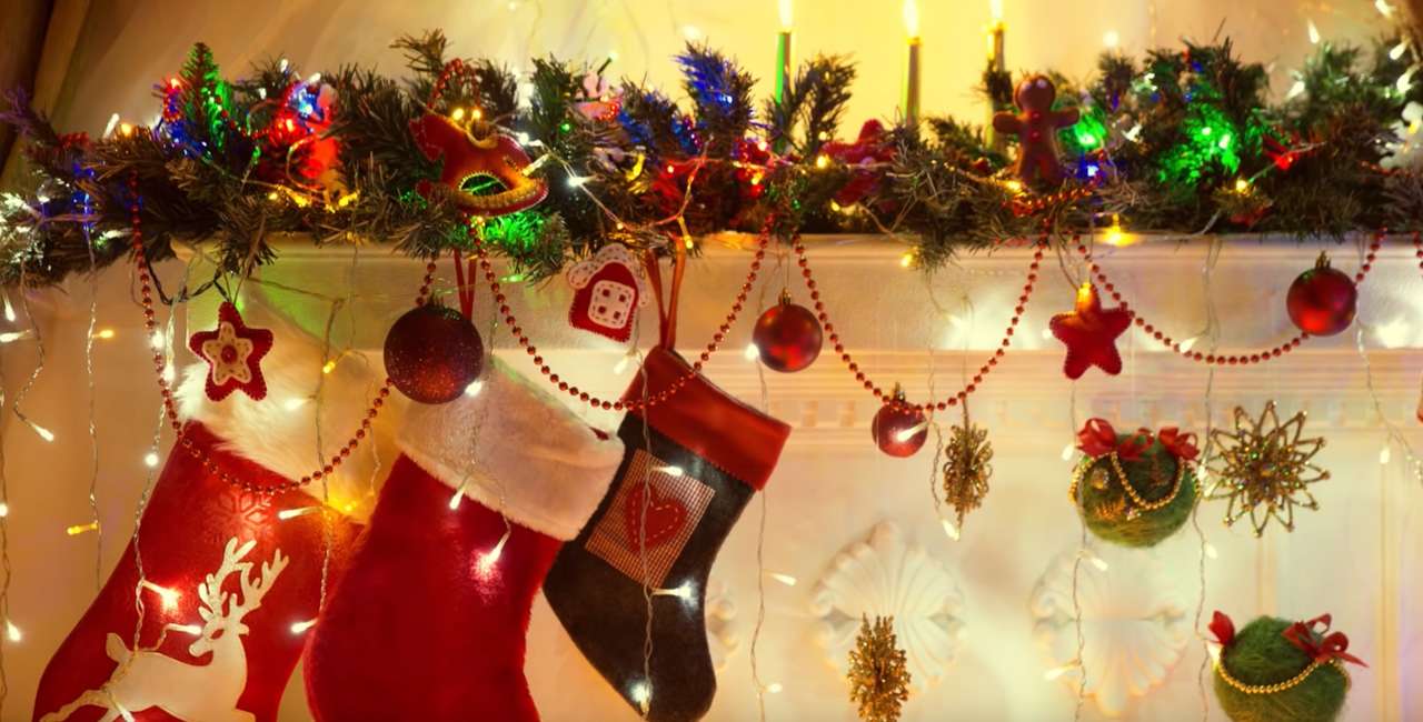 чулки на Рождество пазл онлайн из фото