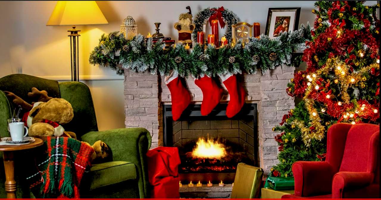 Una linda casita en Navidad puzzle online a partir de foto