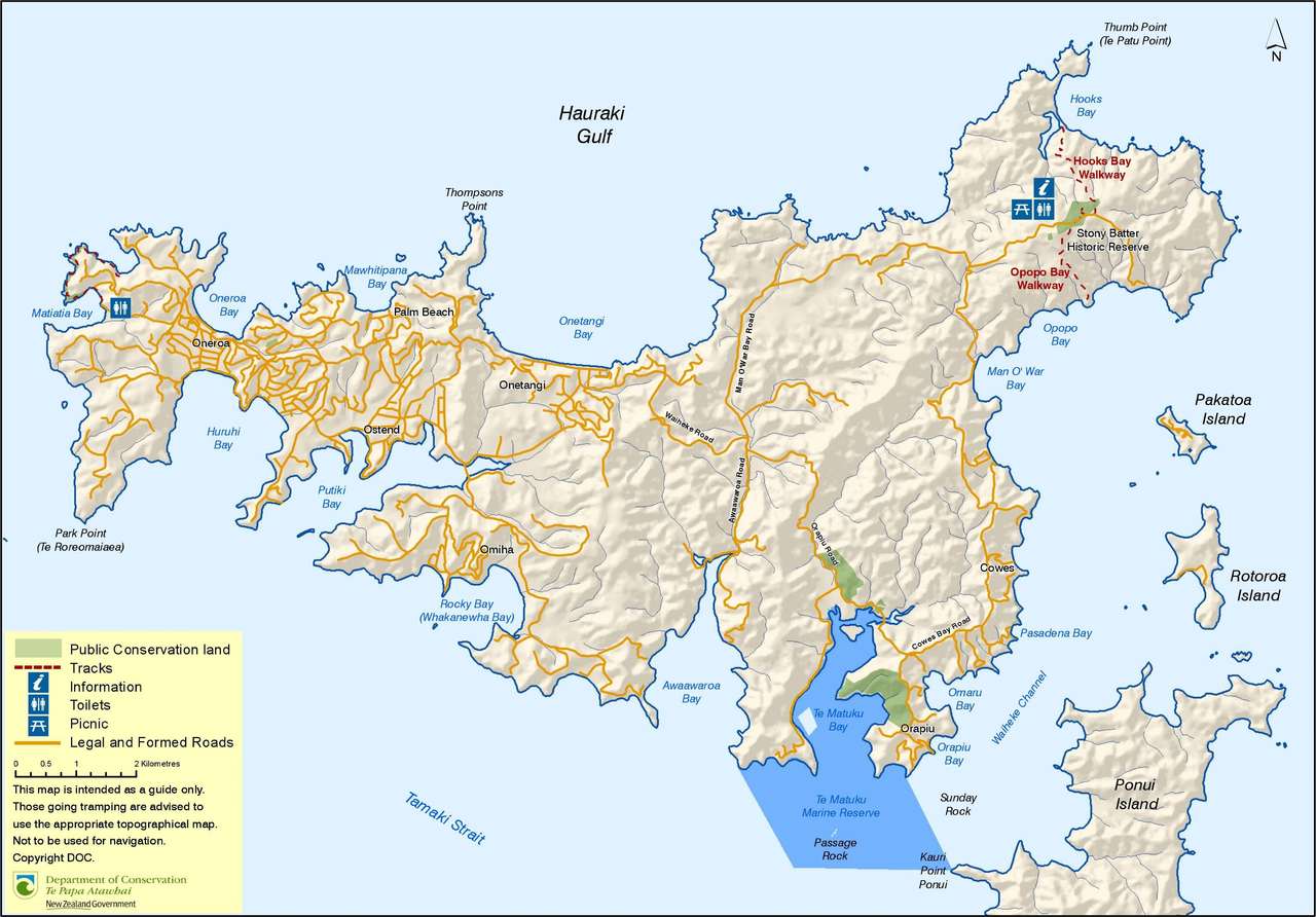 mapa Waiheke online puzzle