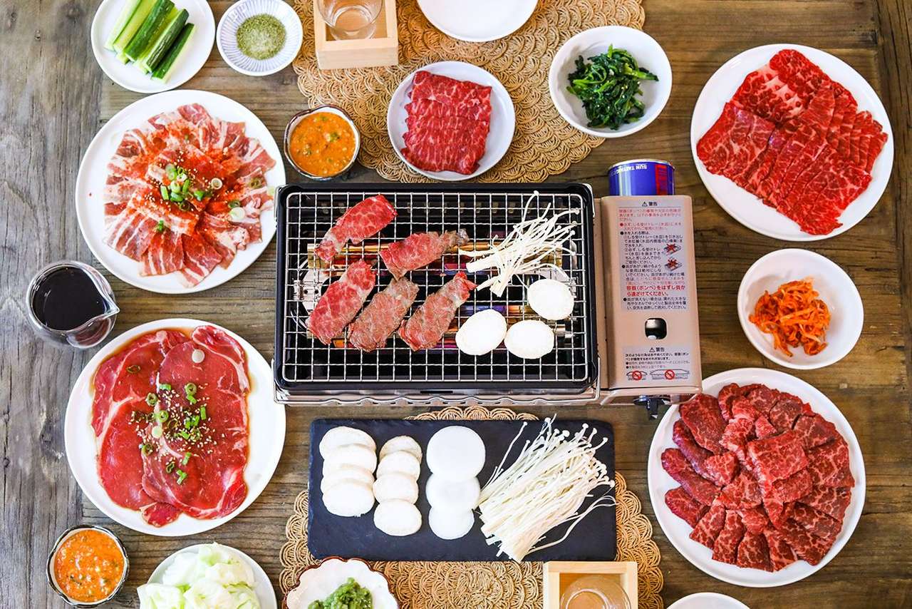 korean grill puzzle online from photo