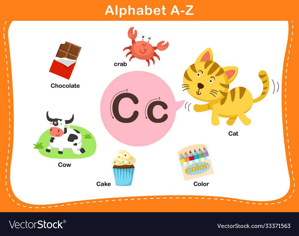the letter c puzzle online from photo