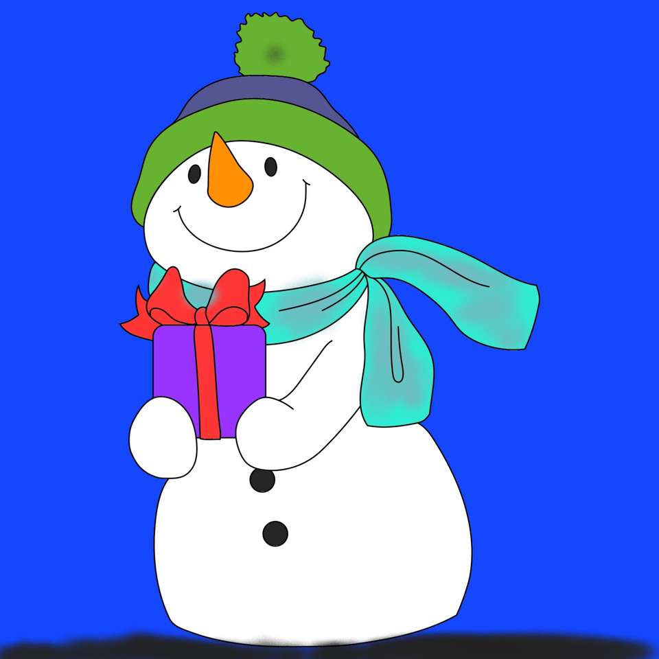 Snowman puzzle online from photo