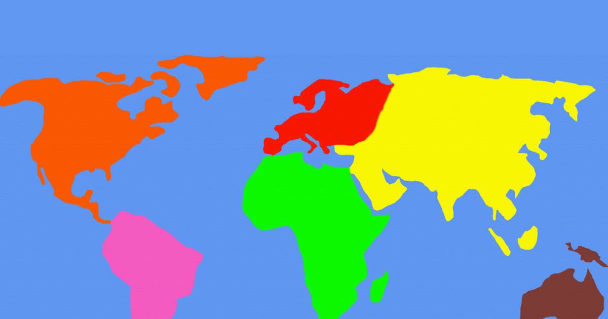 karte ar kontinentiem онлайн пъзел от снимка
