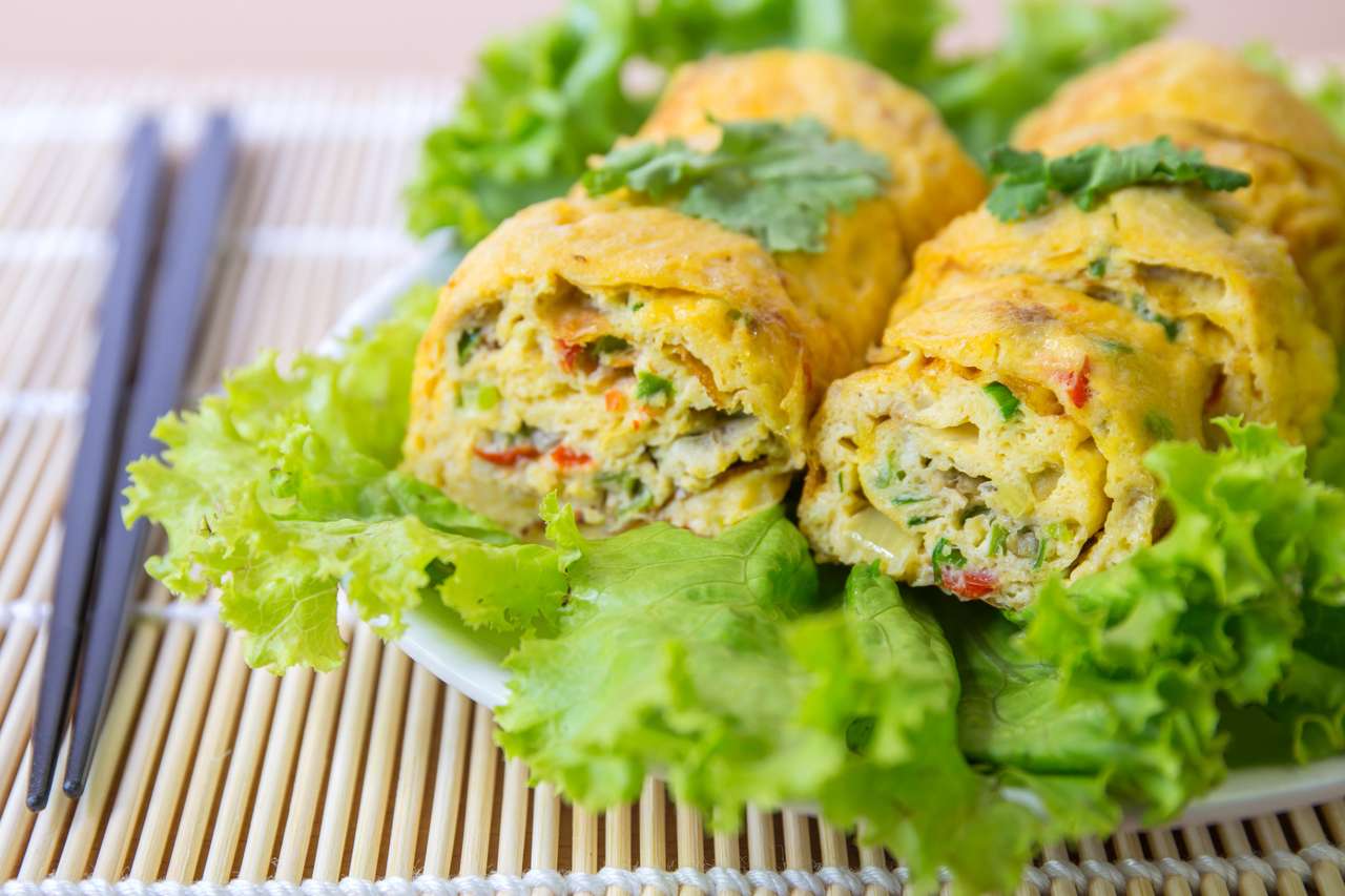 homemade egg rolls puzzle online from photo