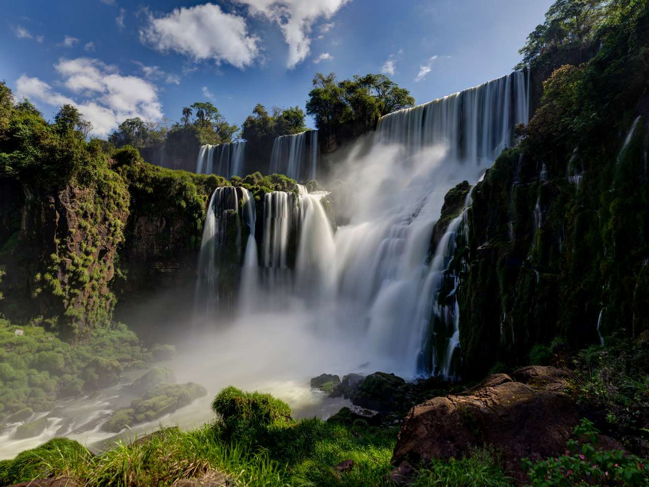 Iguazu Wasserfälle Dschungel Argentinien Brasilien Online-Puzzle vom Foto