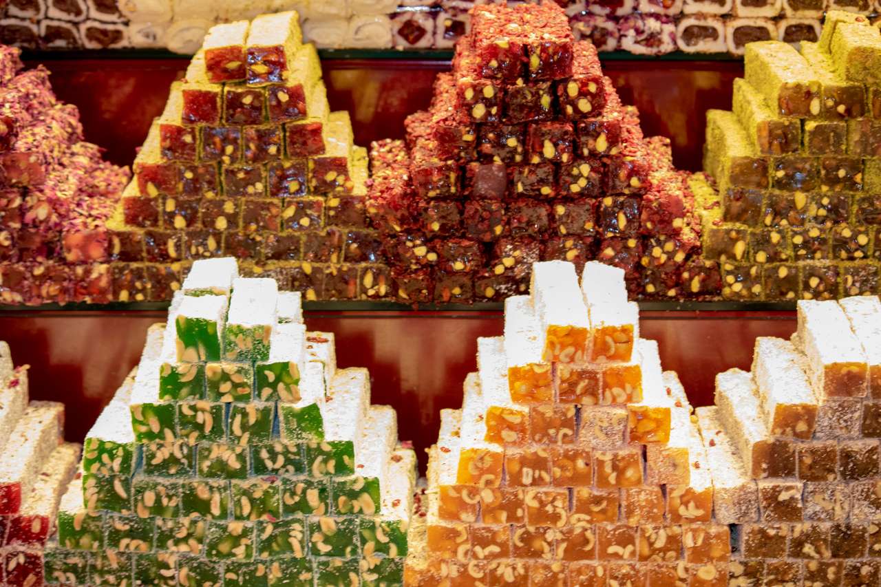 Different types of Turkish delight online puzzle