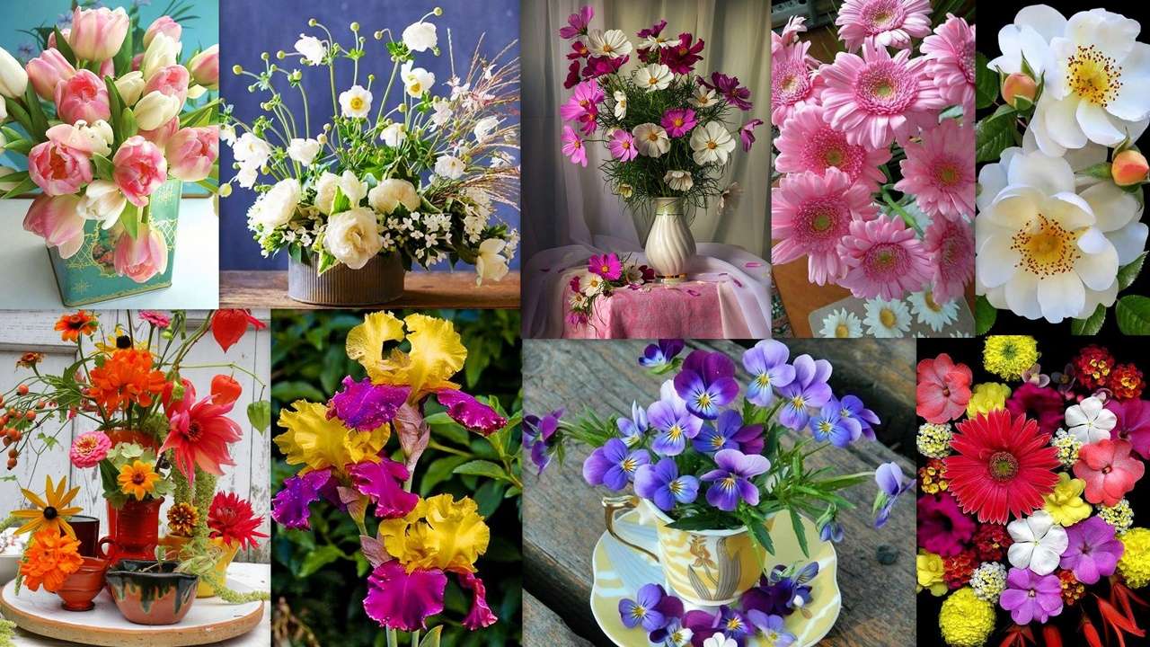 Mezcla floral puzzle online a partir de foto
