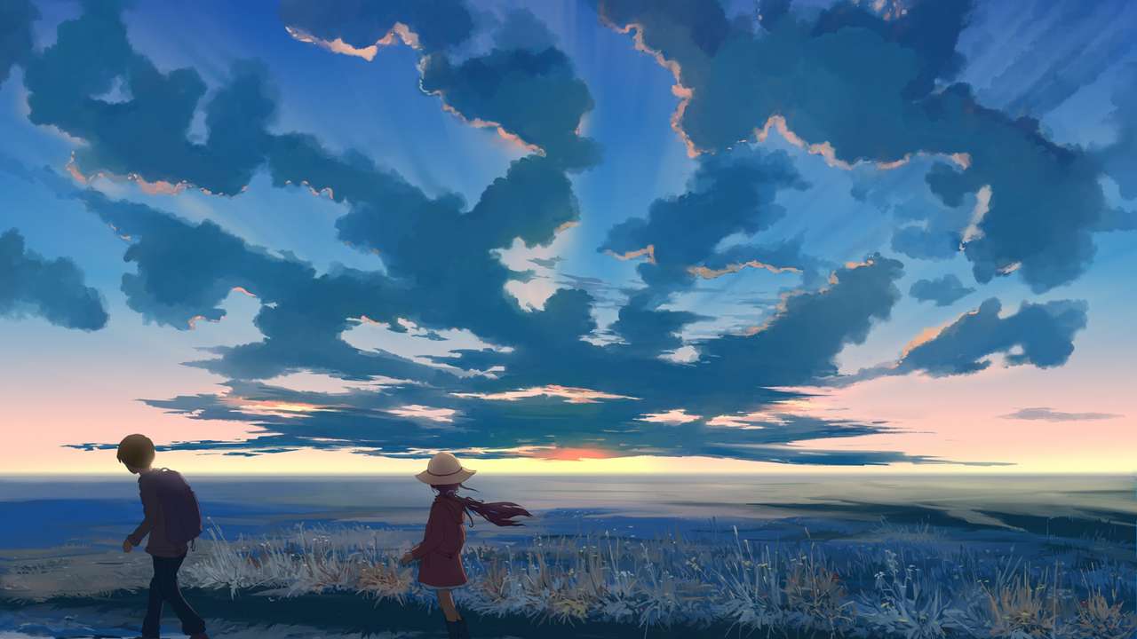 anime zonsondergang online puzzel