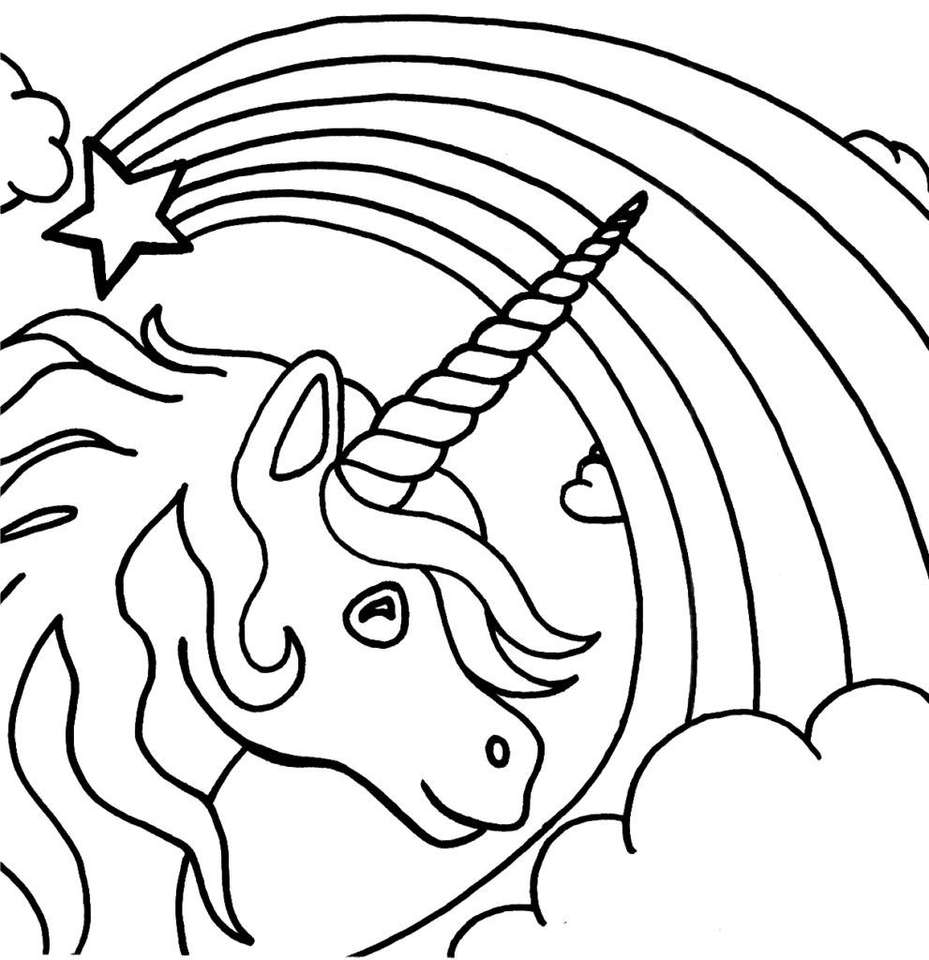 Flying Horse- Unicorn puzzle online from photo