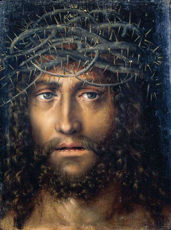 Кранах Старейшината глава на Христос, коронована с тръни онлайн пъзел от снимка