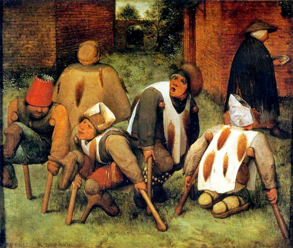 Pieter-Bruegel-Den-äldste-Tiggarna Pussel online