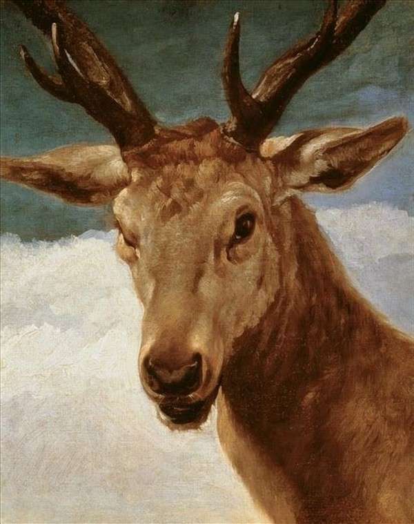 Velazquez-Head-of-A-Stag. jpg online puzzle