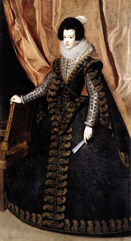Velázquez-Reina-Isabel-De pie. jpg rompecabezas en línea