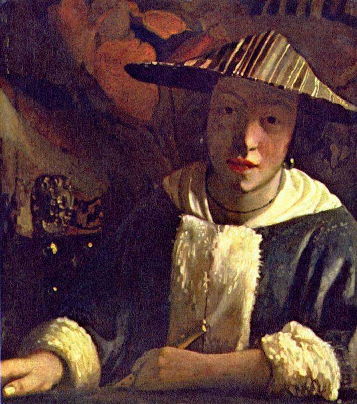 Vermeer-Mädchen-mit-A-Flöte. jpg Online-Puzzle
