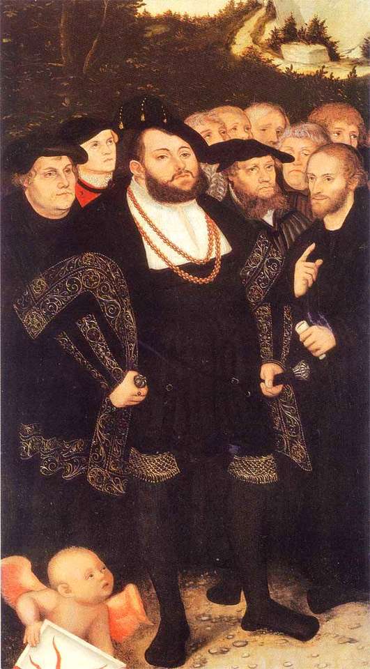 Cranach-The-Elder-reformatorerna. Jpg pussel online från foto
