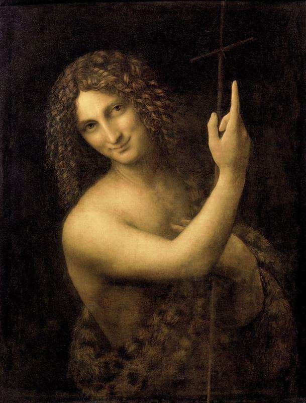 Leonardo-Da-Vinci-Sfântul-Ioan-Botezătorul. Jpg puzzle online din fotografie