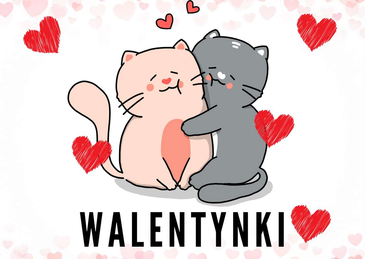 バレンタインの猫 オンラインパズル