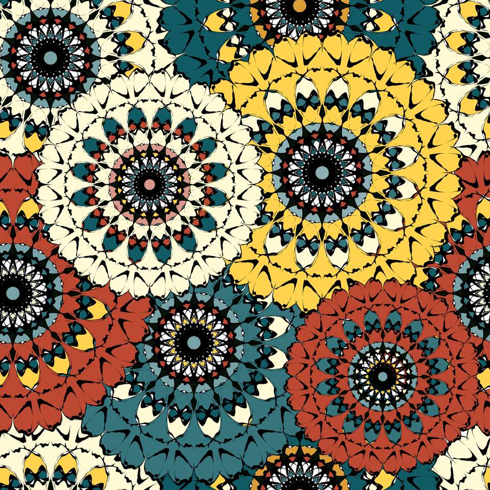 krásná barevná mandala puzzle online z fotografie