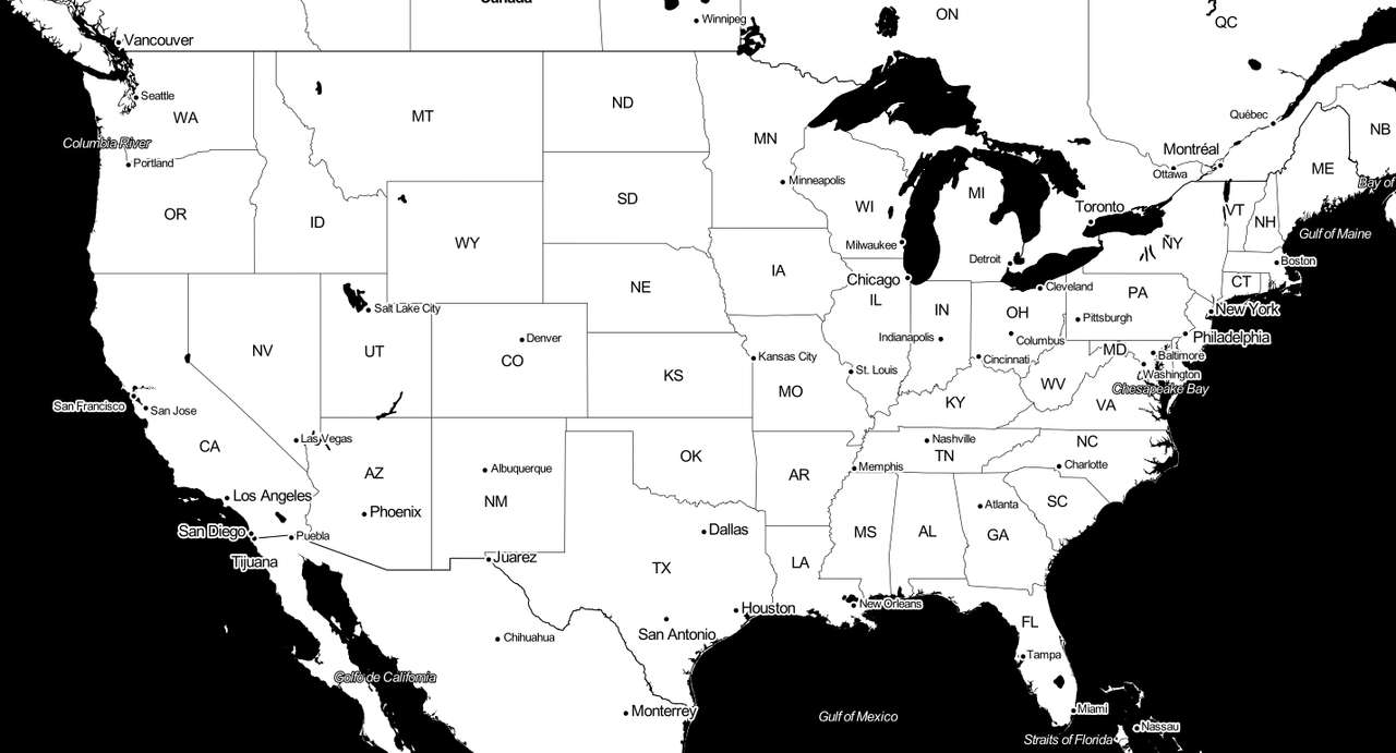 Mapograf-САЩ онлайн пъзел от снимка