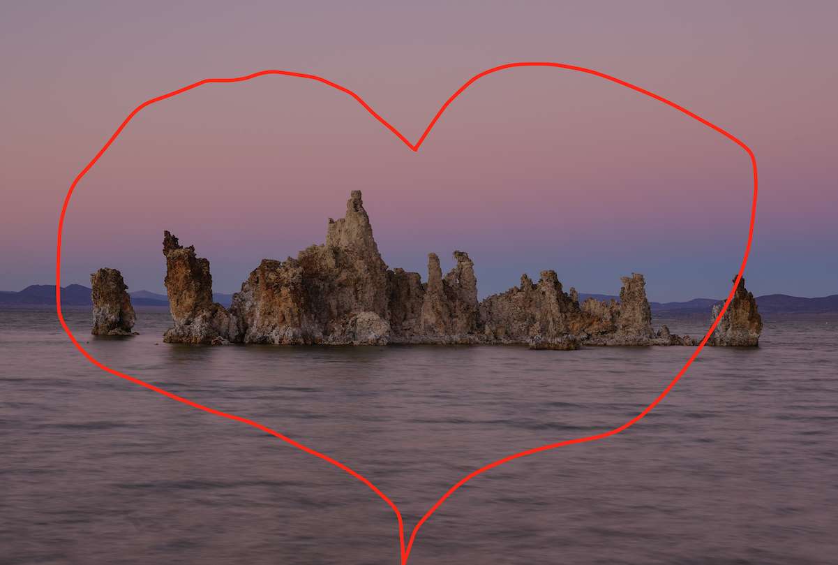 heart-over-island puzzle online from photo